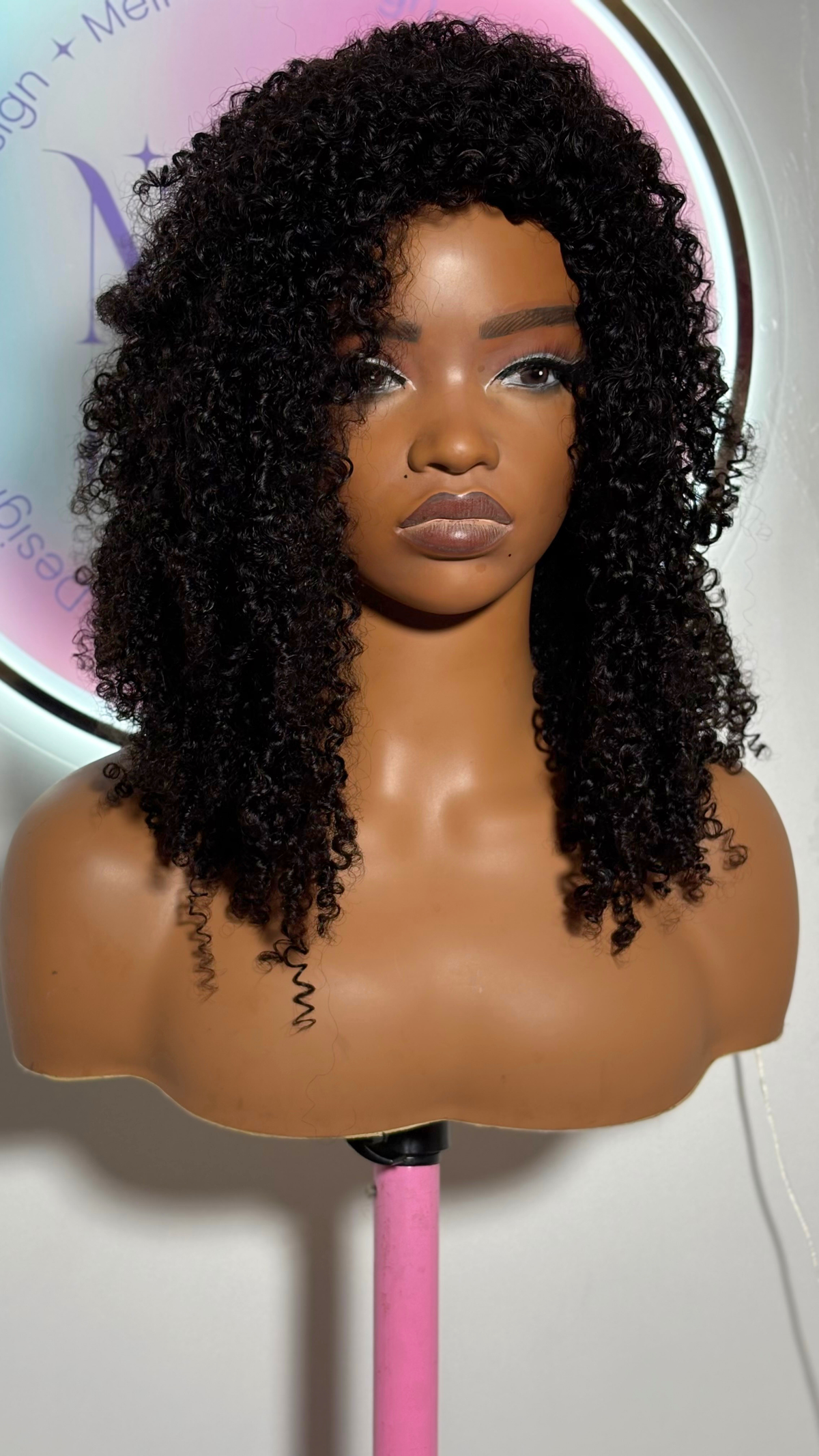 Demi Perruque Kinky Curly