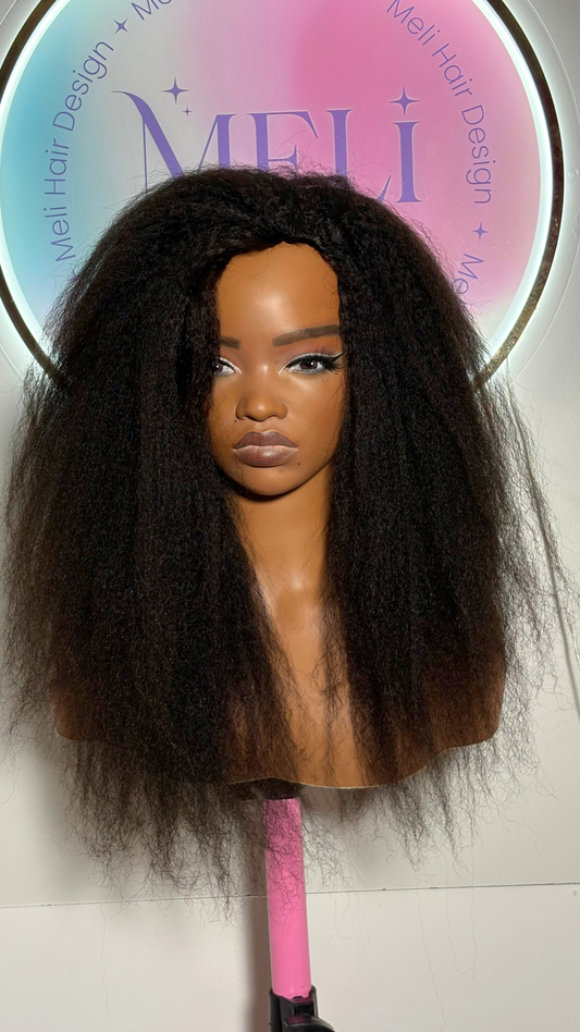 Demi Perruque Kinky Straight