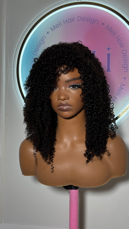 Demi Perruque Kinky Curly