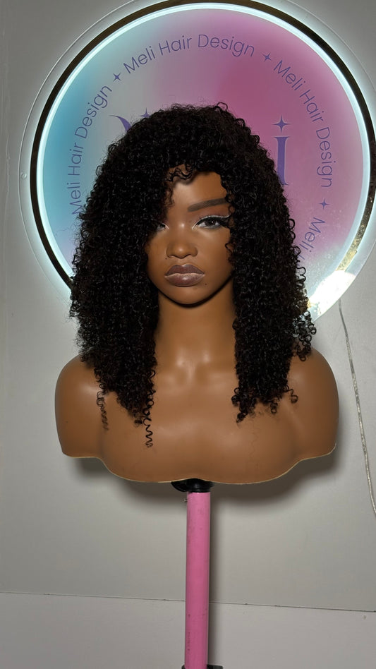 Demi Perruque Kinky Curly