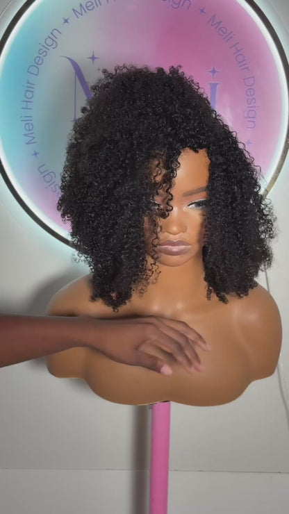 Demi Perruque Afro Kinky Curly